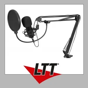 Omnitronic BMS-1C Stand USB-Mikrofon - Kabelgebundenes USB-Mikrofon mit integriertem Stativ und Spinne für optimale Sprachübertragung, ideal für Podcasts und Streaming.