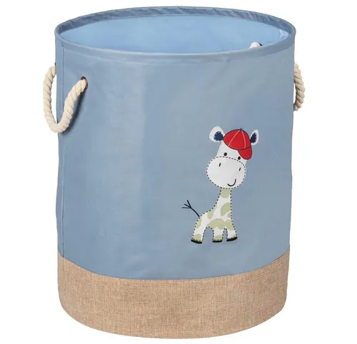 WENKO Wäschesammler Kids Gerry Blau, 63 Ltr, 2 Henkel, 40x50cm