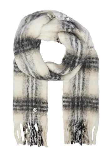 Comma Flauschiger Schal aus Wollmix mit Fransen