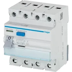 FI-Schutzschalter Hager 40A, 30 mA, 4-polig