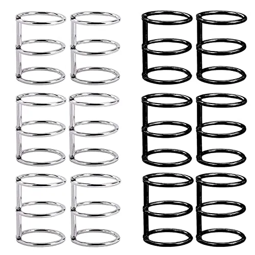 Stück 3-Ringe Buchringe, Ringbuch Metall, Buchbinder Ringe, 3 Ring Buch, Bücher Ringe, für Papiersortierung, Notizbücher, Fotoalbum Diy, Bücher (Schwarz und Silber) 12