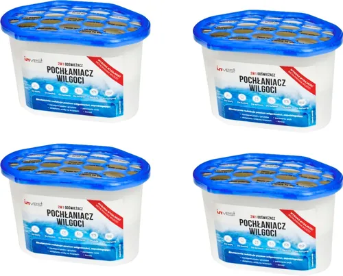 4x Luftentfeuchter inkl. 230g Granulat Raumentfeuchter Feuchtigkeitsabsorber, ohne Strom