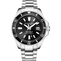 Silber und Schwarz Depthmaster Quartz 42mm