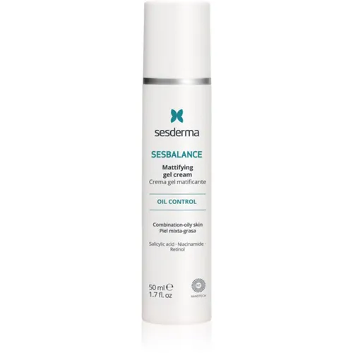 Sesderma Sesbalance Mattifying Gel Cream 50 ml - Gesichtscremes mit ölkontrollierender Formel, ideal für fettige Haut und sorgt für ein mattes Finish den ganzen Tag.