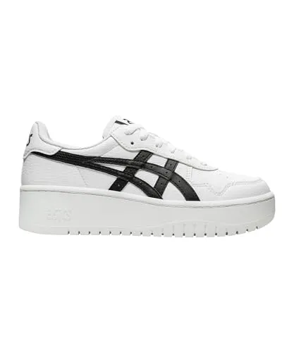 ASICS Damen Japan S PF Sneaker - Bequemer Stil in Schwarz und Weiß, Größe 43.5 EU - Damen-Sneaker mit Plattformstruktur und Hologramm-Logo für hohen Komfort und optimale Dämpfung.