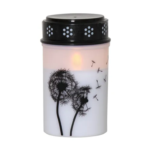Star Trading LED Grabkerze ‚Dandelion‘ mit Timer, 12cm - Kerzen & Teelichter – stilvolle LED Grabkerze mit Timerfunktion für ein sanftes Licht und mühelose Handhabung.