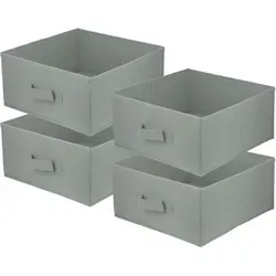 Storage Box  Faltbare Aufbewahrung Boxen 31 X 31 X 15 Cm  Hellgrau  4 Stück