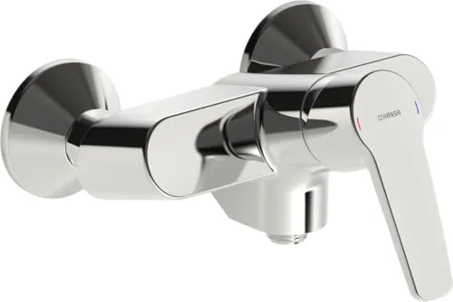 Hansa 51450193 Badewanne Armatur/Brause Mischbatterie HANSAPINTO - Armaturen mit THERMO COOL-Funktion für sichere Handhabung, 17 l/min Durchflussrate bei 3 bar, modernes Design und ökologisch sinnvolle Technologie.