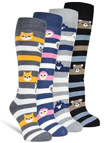 Frostfighter Damen Thermo Kniestrümpfe (4x Paar) Winter Ski Vollfrottee Innenfutter (35-38)