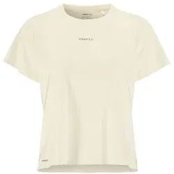 Craft Damen Hypervent Tee weiß - Leichtes Unisex-Laufshirt für intensive Trainingseinheiten. Höchste Atmungsaktivität und schneller Feuchtigkeitstransport für ein angenehmes Tragegefühl bei warmen Temperaturen.