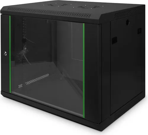 DIGITUS Dynamic Basic DN-19 09-U-EC-SW - Wandmontierbarer Netzwerkschrank - Computer- & Server-Racks, platzsparend und ideal für die Wandmontage, perfekt für kleine Büroräume oder Home-Office.