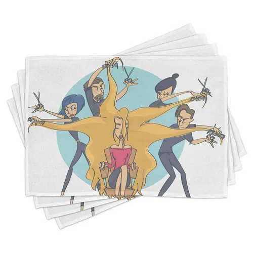 Platzmatten Blondes Langes Haar Modell, 45cm x 30cm