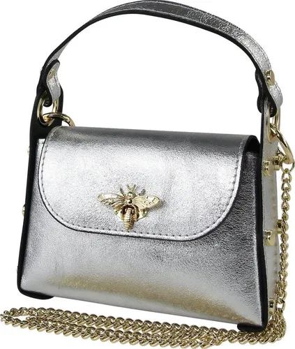 Toscanto Damen Umhängetasche aus Leder in silber von Toscanto