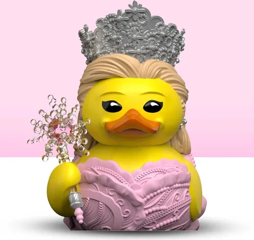 TUBBZ Erstausgabe: Wicked - Glinda Upland Gummiente Vinylfigur - Chibi Figuren, ideal für Wicked-Fans und Sammler – die Glinda Upland-Entenfigur kommt in einer stylischen Vitrine und bringt einen einzigartigen Cosplay-Twist in jedes Zuhause.