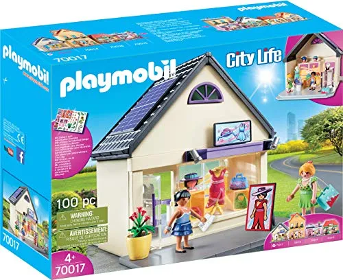 PLAYMOBIL® 70017 Meine Trendboutique - Playmobil Boutique für kreative Architekten, mit kombinierbaren Gebäuden und vielen Accessoires. Ideal für modebewusste Kinder ab 4 Jahren.