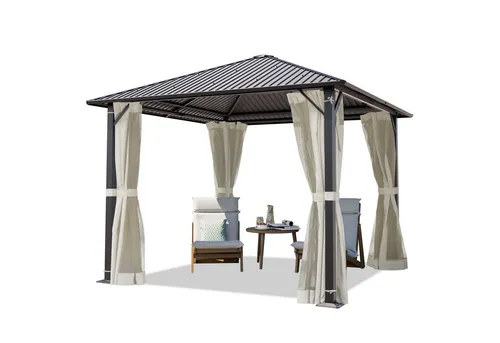 TOOLPORT Moonlight 3x3 m Hardtop-Gartenpavillon von Toolport