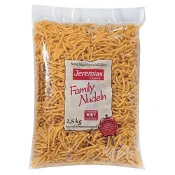 Jeremias Nudeln, Jeremias Classic Family Nudeln Makkronelli mit Frischei 2500g