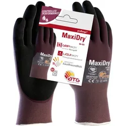 ATG® MaxiDry® Nylon-Strickhandschuhe (56-425 HCT), SB-Verpackung 11, violett/schwarz