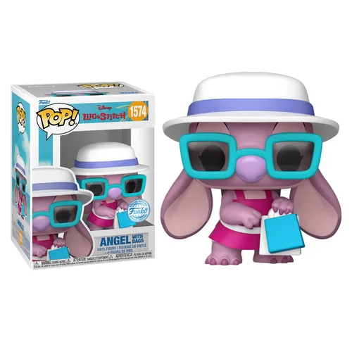 Funko Angel w/Bags (Lilo & Stitch) - Disney Pop! Specialty Series - Chibi Figuren, offizielles Lizenzprodukt mit Sichtfenster-Verpackung für Sammler und Fans von Lilo & Stitch.