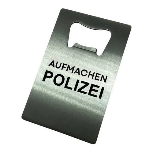 Aufmachen Polizei Flaschenöffner in silber von Gearbuddies