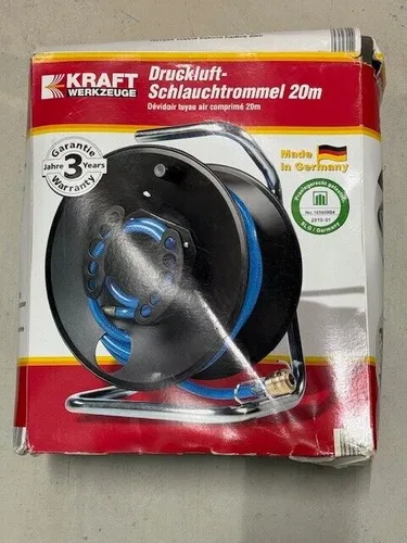 Druckluftschlauch-Trommel 20m Gewebeschauch 6x3 mm