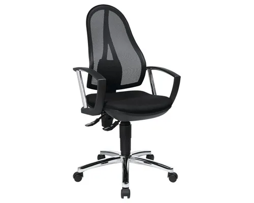Topstar Bürostuhl Open Point P Plus, OP79A G20, schwarz, Stoff/Netz - Ergonomischer Bürostuhl mit atmungsaktivem Netzbezug und stufenloser Sitzhöhenverstellung. Ideal für lange Arbeitstage. Belastbar bis 110 kg. Made in Germany.