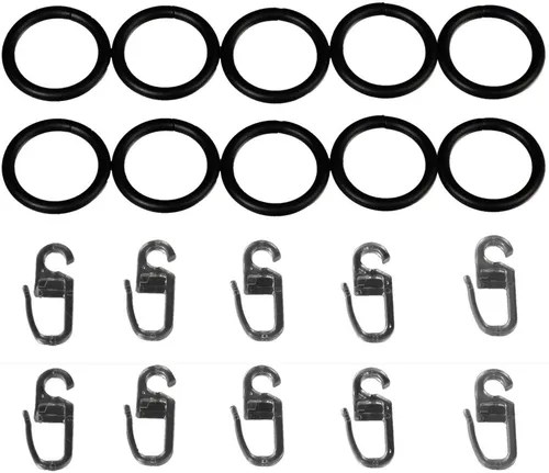 Gardinen- & Vorhangringe Grau von Liedeco