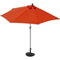 MCW Sonnenschirm Lorca Halbrund 2,7m Terracotta mit Ständer