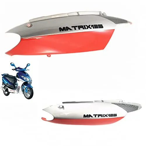 OBERE SEITEN VERKLEIDUNG RECHTS in SILBER-ROT * ROLLER für BAOTIAN BT49QT-2 / BT125T-7 HISUN HS150T-2 HUATIAN HT50QT KREIDLER FLORETT OMI FANATIK