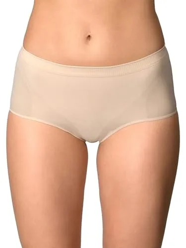 intimidea - Slip Silhouette für Damen, formend, weich, Mikrofaser, ohne Nähte, Damen, Beige SM
