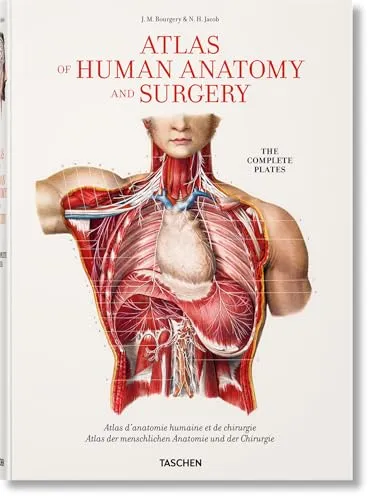 Bourgery. Atlas der menschlichen Anatomie und Chirurgie - Lehrbuch über menschliche Anatomie und Chirurgie, 722 Seiten, ideal für Medizinstudenten und Fachleute, dreisprachige Ausgabe in Deutsch, Englisch und Französisch.