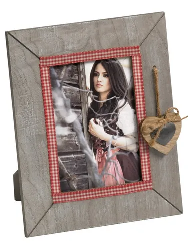 Portraitrahmen BAVARIAN HEART 13x18 cm rot/weiss