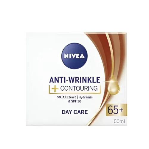 Nivea Anti-Wrinkle +65 Day Cream 50ml - Anti-Aging-Creme für reife Haut, spendet intensive Feuchtigkeit und reduziert sichtbar Falten für ein jugendlicheres Hautbild.