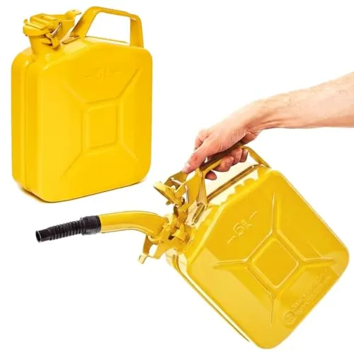 BW® Benzinkanister Metall 2x 5 Liter mit Ausgießer von BW