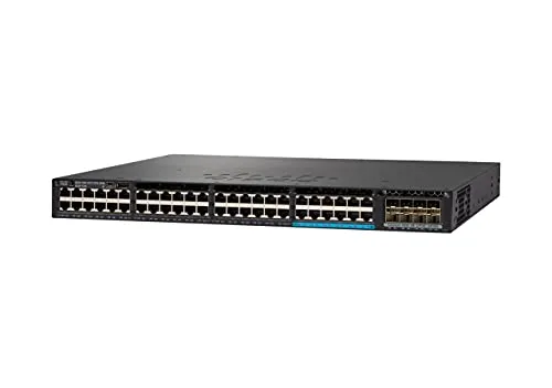 Produktbild Cisco Catalyst 3650-48TS-L Netzwerk Switch, 48 GbE Ports, 4 1G Uplinks, 250WAC Netzteil, 1 HE, LAN Basis Funktionsumfang, erweiterte eingeschränkte Lebenszeitgarantie (WS-C3650-48TS-L)