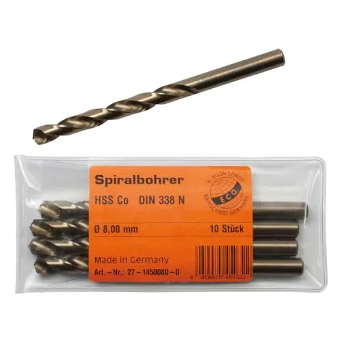 Dönges HSS-Spiralbohrer Co 5%, Ø 3,0 mm (HSS Spiralbohrer Metallbohrer Kobaltbohrer)