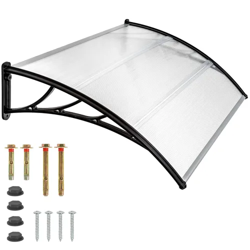 Vordach Haustür Überdachung schwarz