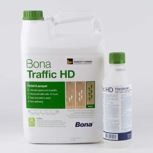 Bona Professional Traffic HD Versiegelung extramatt 5 Liter - Holzpflege, extrem strapazierfähiger 2K Parkettlack für langlebigen Schutz und ein elegantes, mattes Finish.