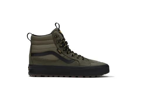 Vans MTE Sk8-Hi Waterproof Insulated - Grüne & Schwarze Sneaker 7.5 - Wasserdichte und isolierte Sneaker für optimalen Komfort bei jedem Wetter, ideal für Outdoor-Abenteuer und den urbanen Alltag.