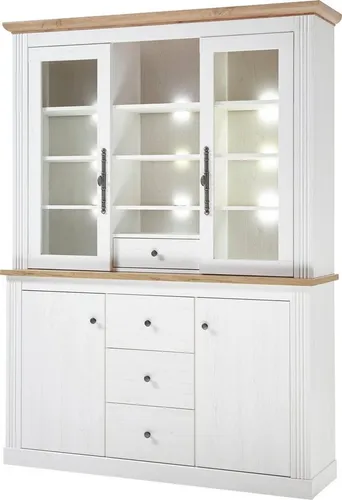 Home affaire Buffet WESTMINSTER im Landhaus-Look - Buffet im angesagten Landhaus-Look, Höhe 205 cm, mit 3 Schubladen und 4 Türen, ideal für stilvolle Stauraumlösungen.