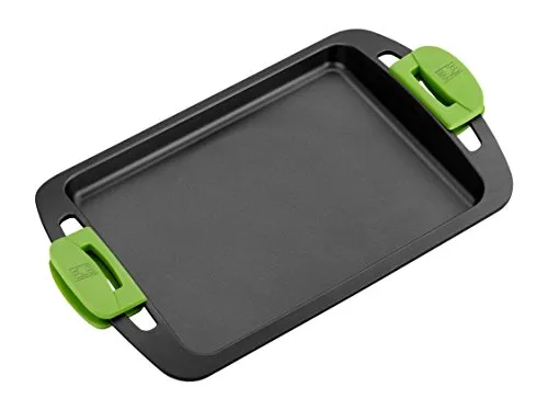 BRA Prior | Grillplatte 30 cm, Aluminiumguss, Antihaftbeschichtung | Aluminium, Schwarz, 41 cm mit Griffen, Größe 30 cm, Für alle Herdarten einschließlich Induktion geeignet