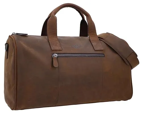 Gusti Reisetasche Leder - Hall Sporttasche für Herren, 25L - Reisetaschen aus hochwertigem Leder, langlebig und ideal für Wochenendtrips oder Sportevents. Praktischer Allrounder mit schickem Design für stilvolle Auftritte.