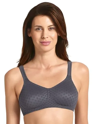 Anita Prothesen-BH Größe 80B, Farbe Anthrazit - Funktionsunterwäsche für Mastektomie, nahtlos und komfortabel mit vorgeformten Cups und atmungsaktivem Jacquard-Stoff für optimale Unterstützung und Feuchtigkeitsregulierung.