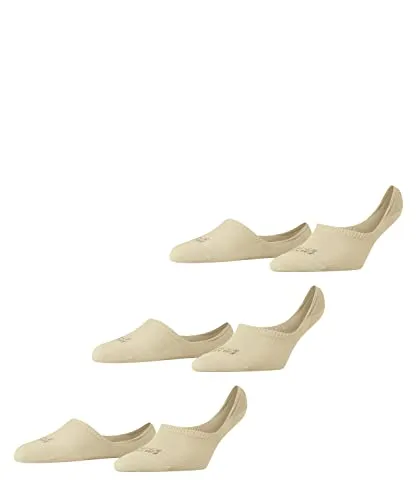 FALKE Damen Füßlinge Invisible Step High Cut Multipack, Beige Cream 4011, 37-38 - Elegante FALKE Füßlinge im 3er-Pack, aus hautfreundlicher Baumwolle mit Anti-Slip-Silikonrand für perfekten Halt. Ideal für Sneaker und Mokassins, bequem und nachhaltig.