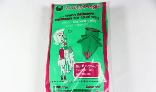 Ladybag® Urinal für Frauen - Taschen-WC für unterwegs - Inkontinenzeinlagen & -slips, praktisch und hygienisch für Frauen auf Reisen oder unterwegs