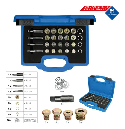 Ks Tools Reparatursatz, Ölablassschraubengewinde BT711250 - Autoteile für einfache Reparaturen, bietet eine zuverlässige Lösung zur Instandsetzung von Ölablassschraubengewinden.