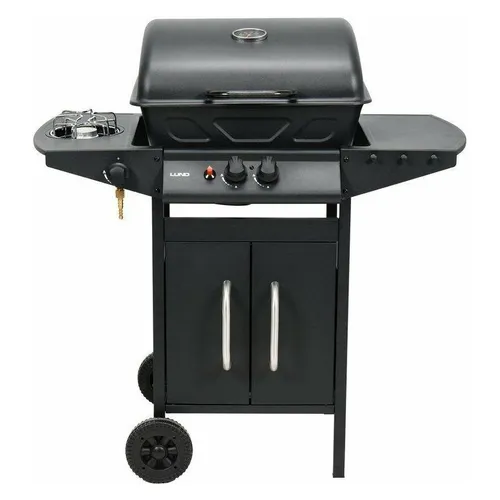 Lund Garten-Gasgrill 2+1 8Kw Seitenbrenner - Perfekt für Grillabende - Grills: Kompakter Gasgrill mit 2+1 Brennern, Thermometer und praktischen Ablagen für ein unvergessliches Grillerlebnis im Freien.
