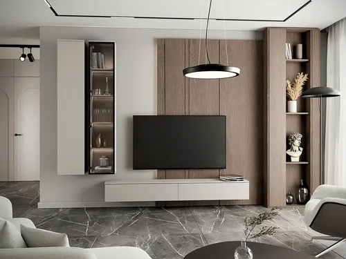 MOEBLINE Wohnwand FIVO 1 in Kaschmir von MOEBLINE