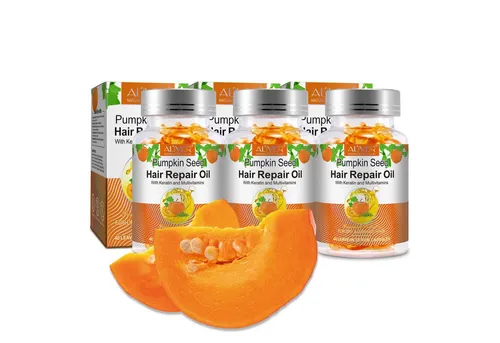 ALIVER Haaröl Kürbiskernöl Kapseln - Haarwachstum & Pflege - Haaröle mit biologischem Kürbiskernöl, Keratin & Vitaminen. Fördert gesundes Haarwachstum und schützt vor Spliss. Ideal für eine intensive Haarpflege!