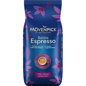 Mövenpick Kaffee Espresso, ganze Bohnen, kräftig, 1kg - Kaffee mit intensiver dunkler Röstung und stabiler Crema, perfekt für Liebhaber kräftigen Geschmacks. Ideal für Espresso-Fans!